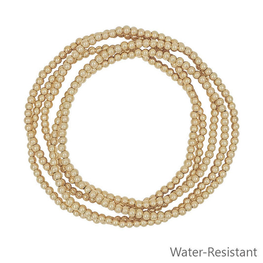 Set of 5 3mm Beaded Stretch Bracelets