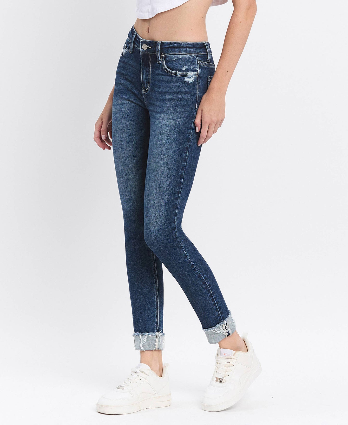 Reflex Blue Mid Rise Skinny Jeans