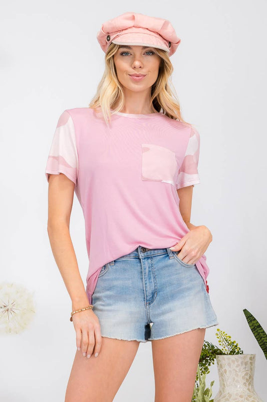 Pink Camo Tee