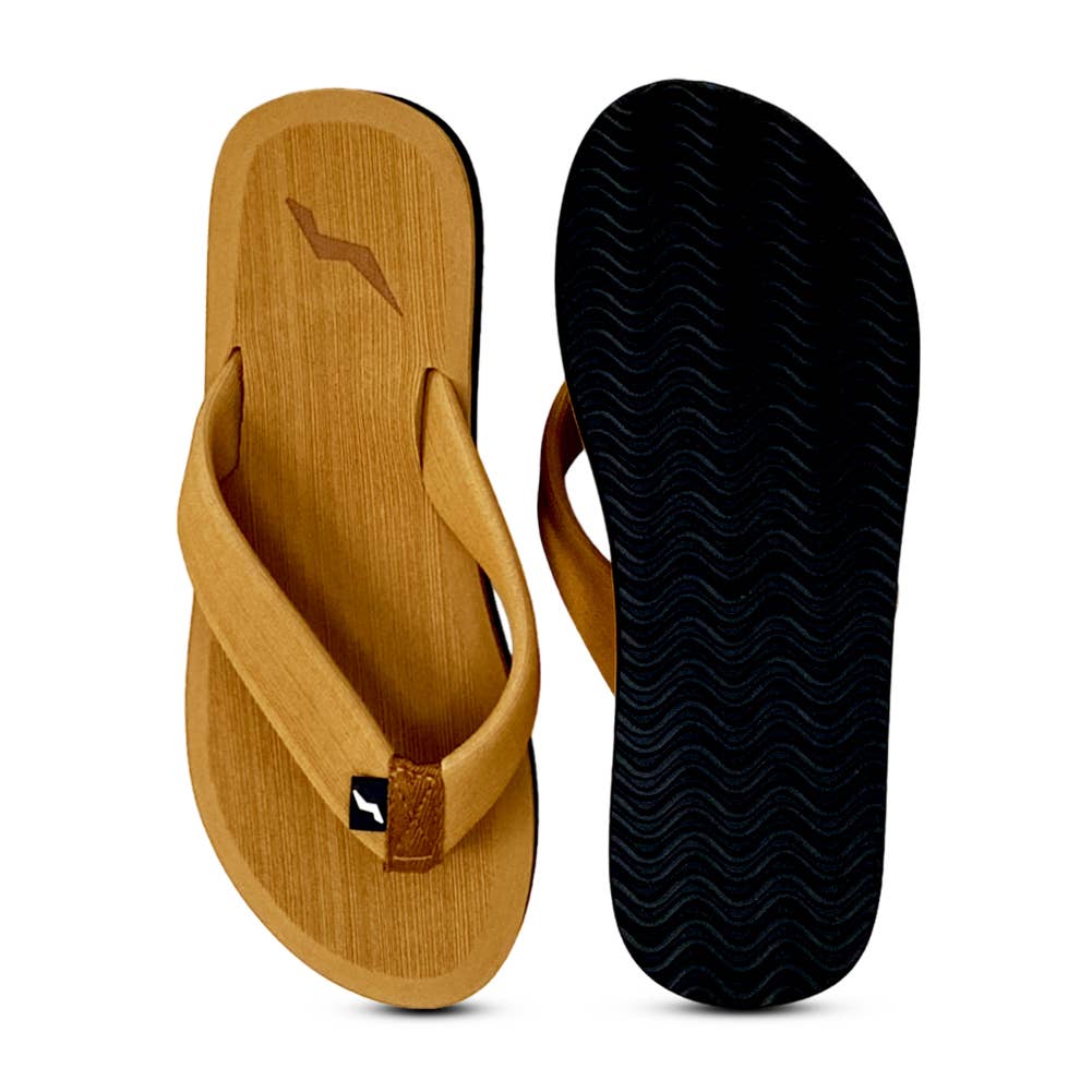 Norty Women's Casual Camel Flip Flop