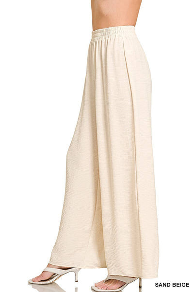 Woven Airflow Elastic Waistband Pants