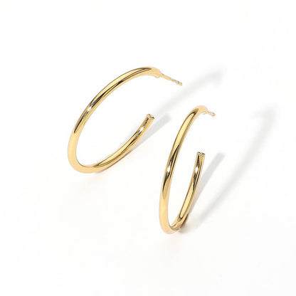 Gold Stainless Steel Hoop Earring