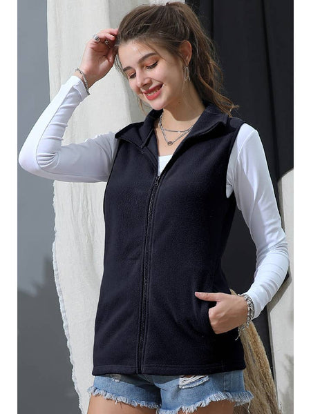 Fleece Vest W/Pockets Zip