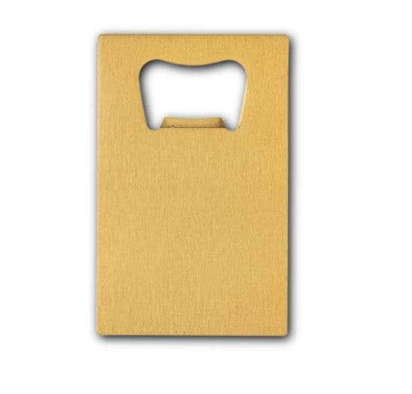 Metal Credit Card Bottle Opener: Gold