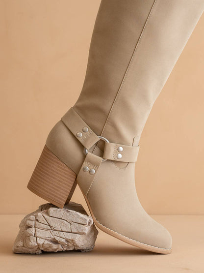 The Hollie | Taupe Knee High Suede Boot