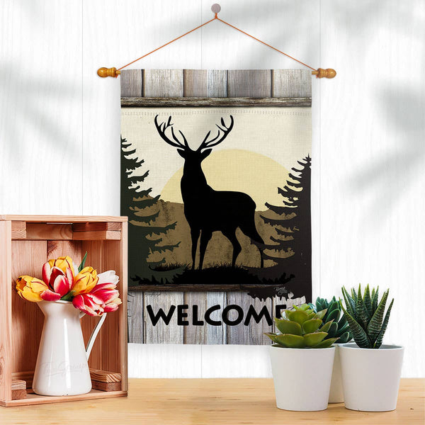 Garden Flag: Welcome Deer