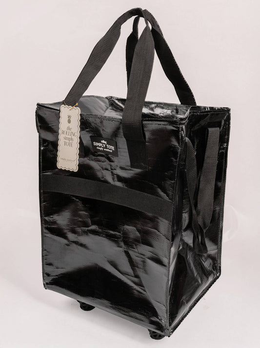 Black Roll-A-Tote: Bag on Wheels