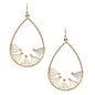 AB Stone with Open Teardrop Earring
