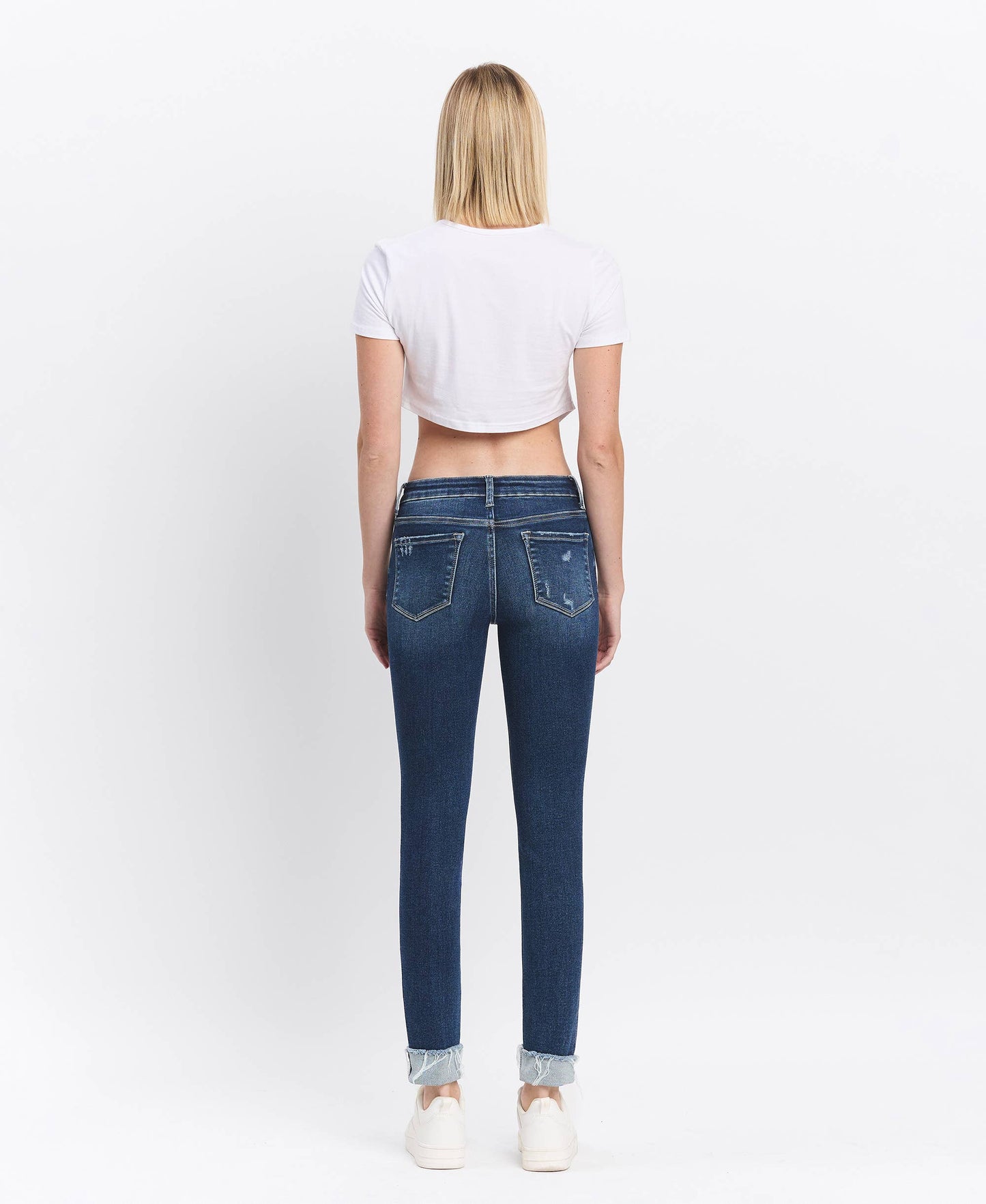Reflex Blue Mid Rise Skinny Jeans