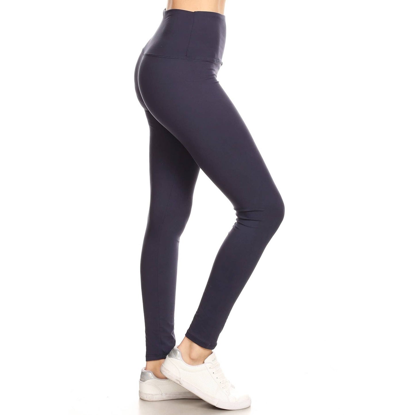 5" Yoga Band Leggings: Navy*