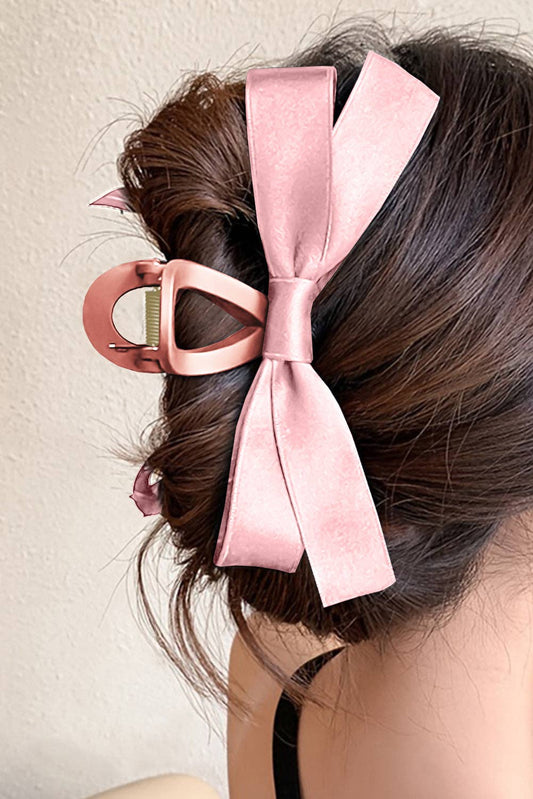 Satin Bow Large Hair Claw Clip for Women