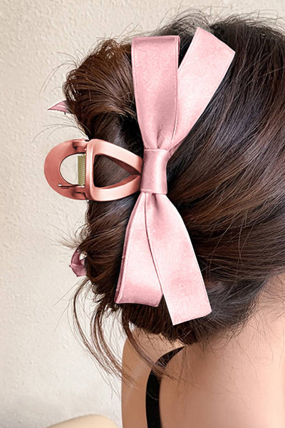 Satin Bow Large Hair Claw Clip for Women