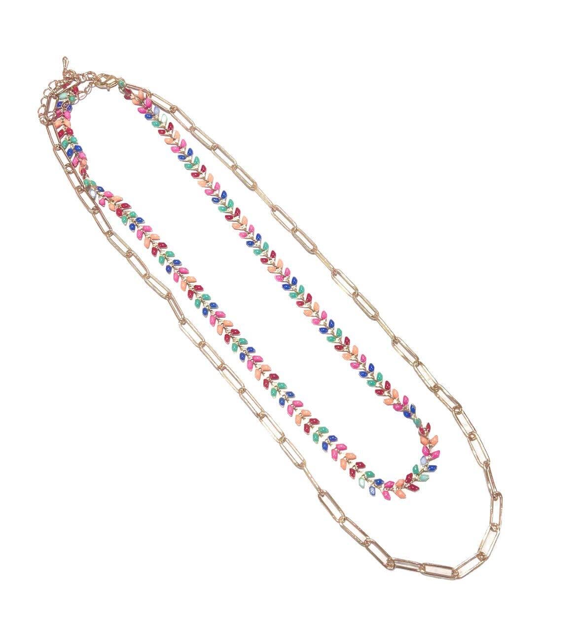 Sunny Days Layered Multicolor Necklace*