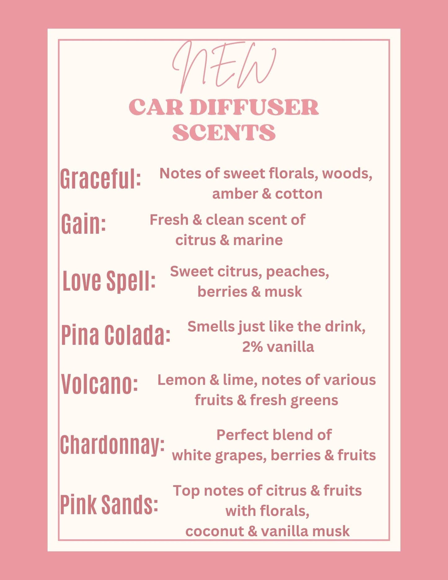 Scented Car Diffusers