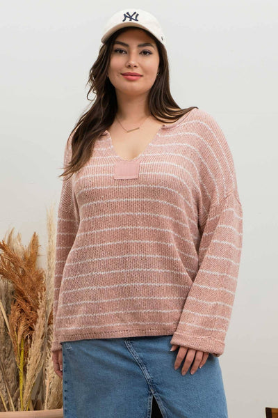 Drop Knit Sweater, Curvy*
