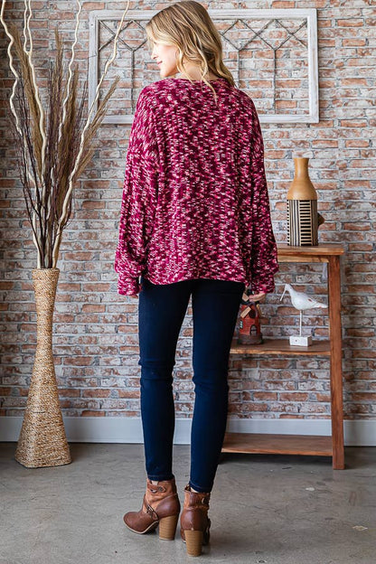 Magenta Knit Top*