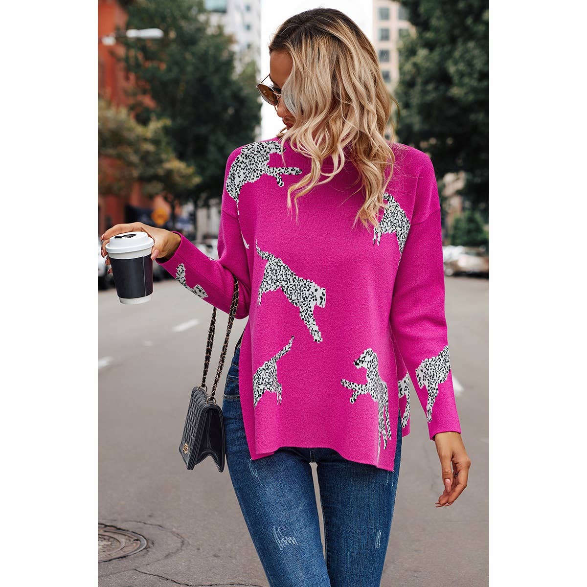 Fuchsia Leopard Sweater