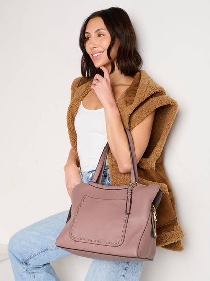 Brown Hunter Pocket-Front Distressed Tote