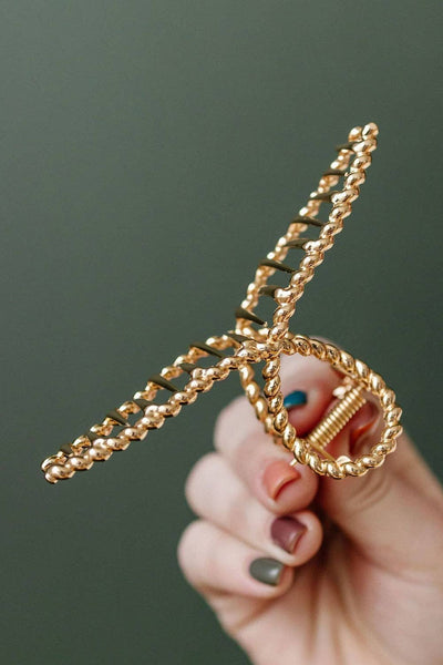 Gold Metal Hair Clip