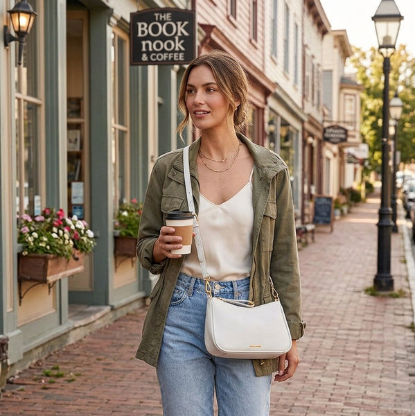 Mira & Moss Madisson Ivory Crossbody Bag