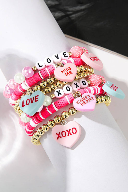 Conversation Hearts Bracelet Set