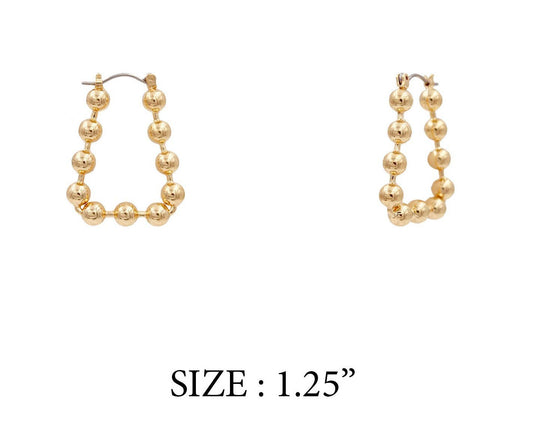 Gold Beaded Ball 1.25" Hoop
