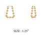 Gold Beaded Ball 1.25" Hoop