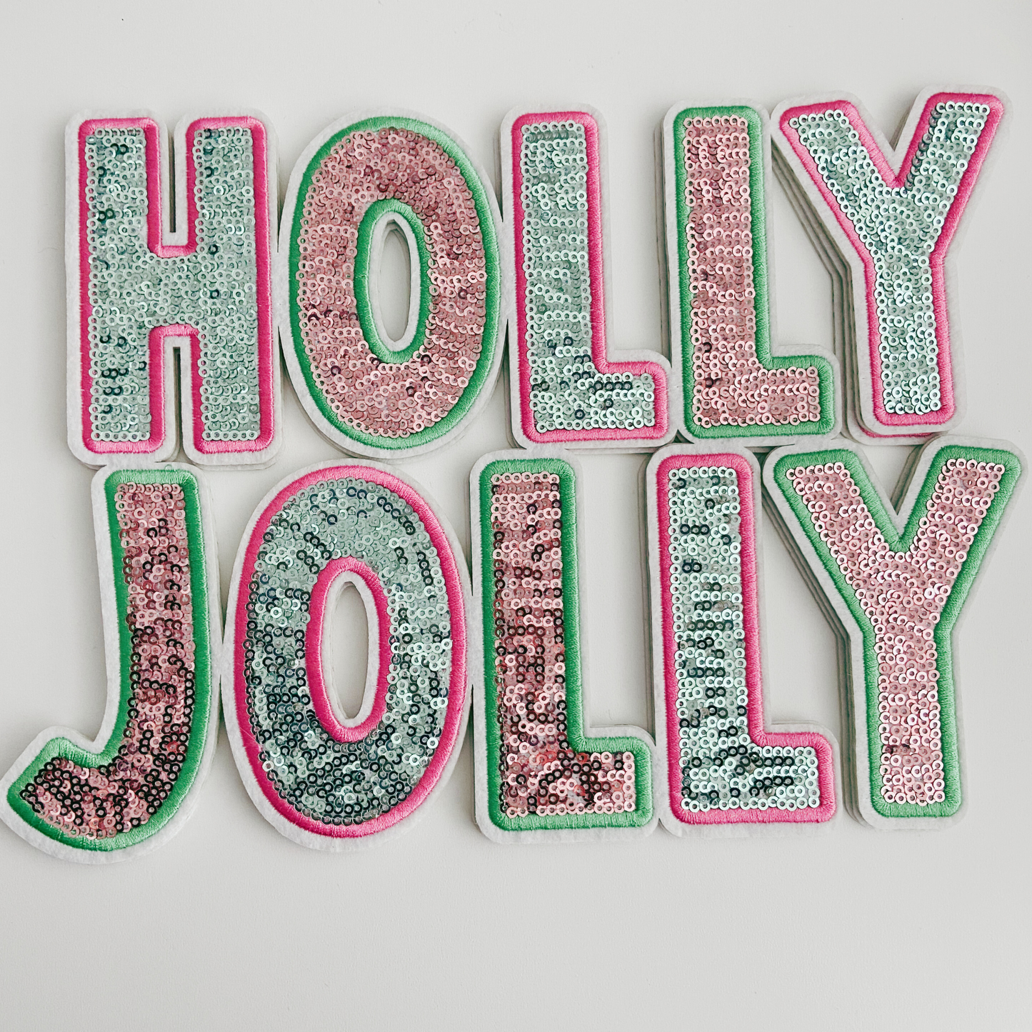 Holly Jolly Sequin Crew Sweatshirt: Pink