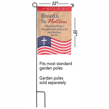 Garden Flag: Applique Blessed Nation