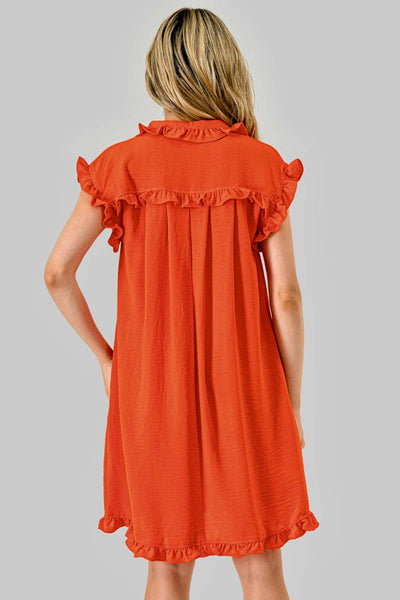 Orange Avery GameDay ButtonDown Dress