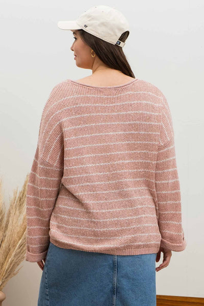 Drop Knit Sweater, Curvy*