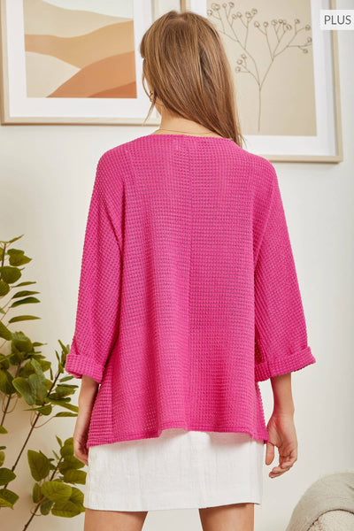 Hot Pink Lightweight Sweater Top