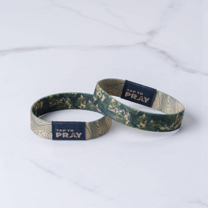 Tap To Pray™ Wristbands - Valor Camo & Isaiah 6:8: Large