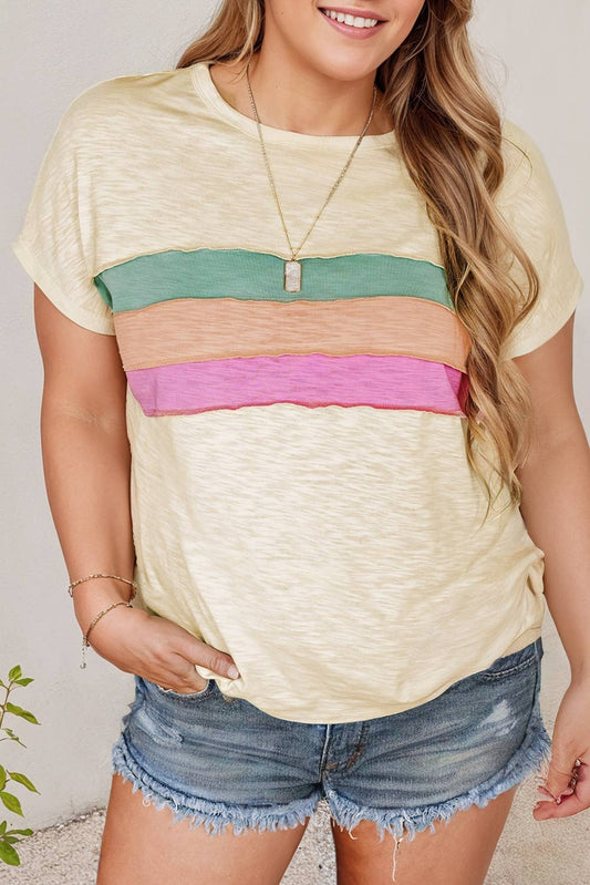 Patchwork Stripe Top*