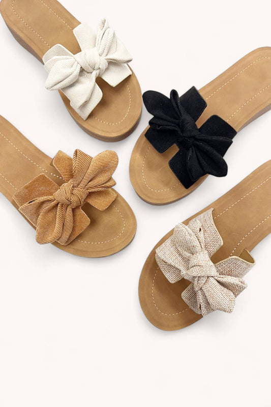 Susie Bow Knot Sandal Beige