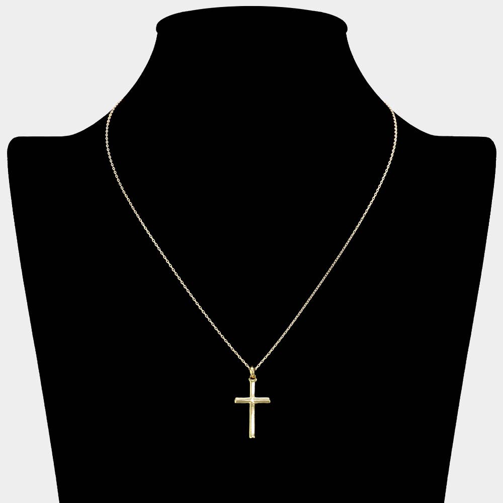 Silver Cross Pendant Necklace