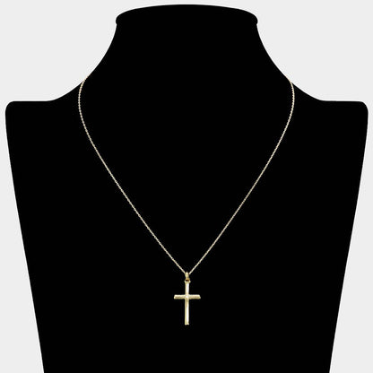 Silver Cross Pendant Necklace