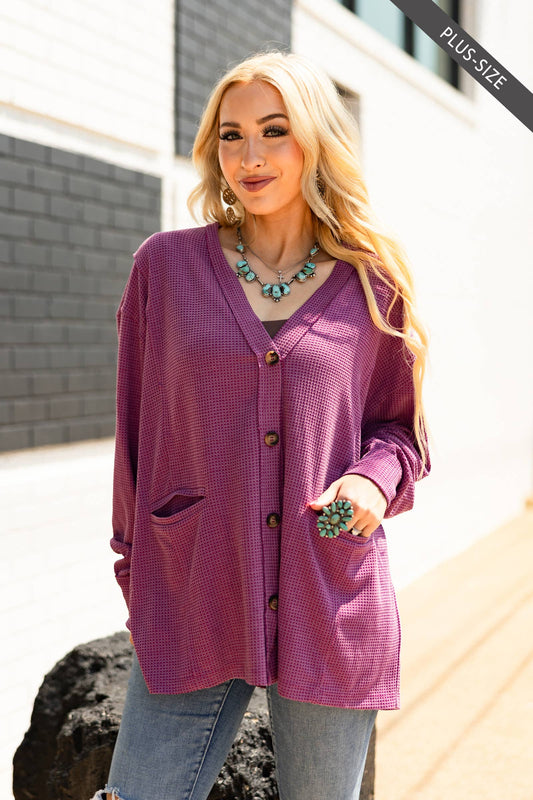 Transitional Magenta Cardigan