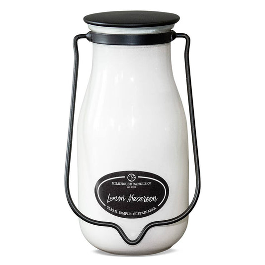 14 oz Milkbottle Candle: Lemon Macaroon