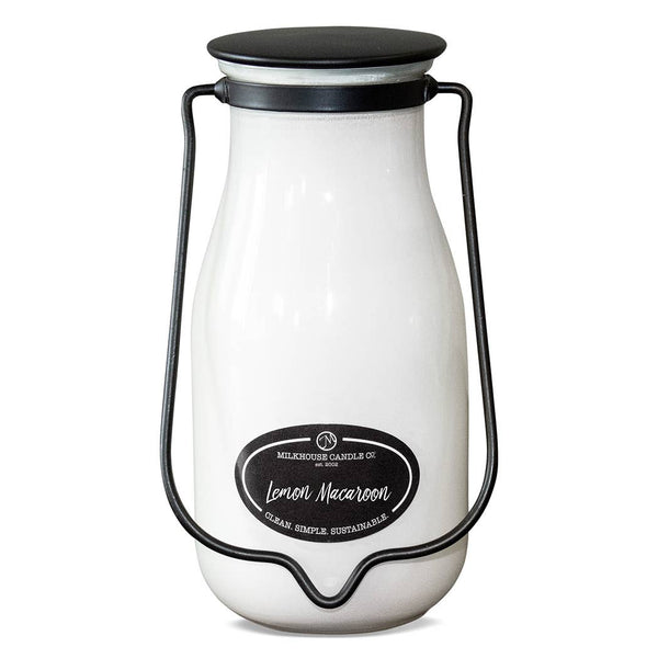 14 oz Milkbottle Candle: Lemon Macaroon