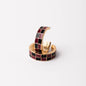 Checkered Garnet & Black Earrings