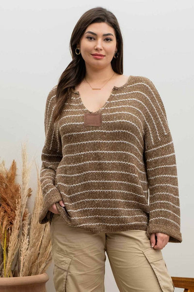 Drop Knit Sweater, Curvy*