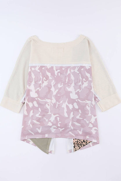 Oversized Patterned Panel Top*