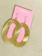 Gold Oval Earrings