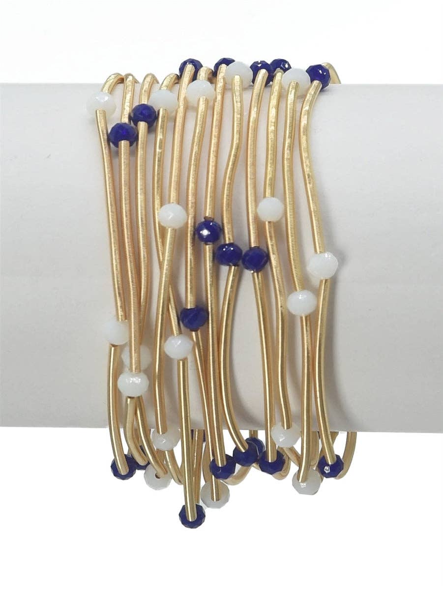Set of 12 Purple and White Gameday Crystal Accents
