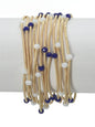 Set of 12 Purple and White Gameday Crystal Accents