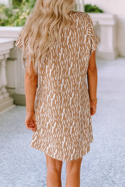 Khaki Patterned Dress