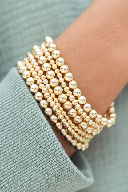 Gold Minimalist Beaded Luxury Bracelet Set*