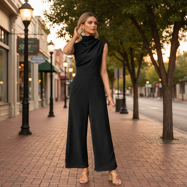 Stylish Asymmetrical Wide Leg Jumpsuit