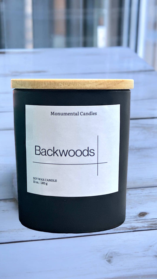 Backwoods 10 oz Matte Black Candle Jar